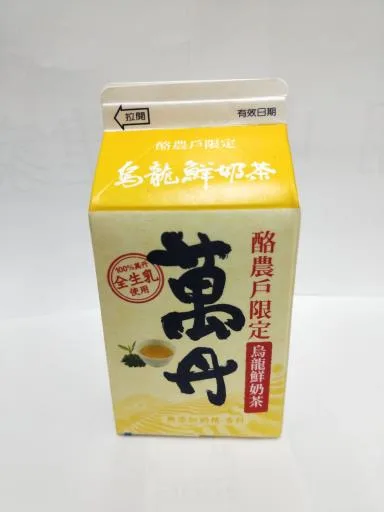 酪農戶限定烏龍鮮奶茶375ml 外包裝