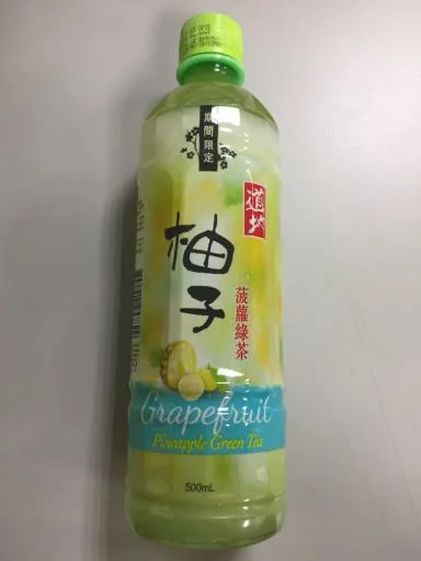 道地柚子菠蘿綠茶500ML 外包裝