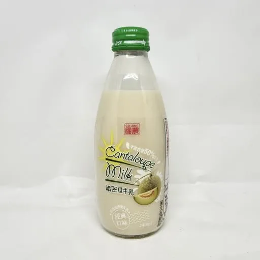 國農(玻)哈密瓜牛乳240ml(保久乳飲品) 外包裝