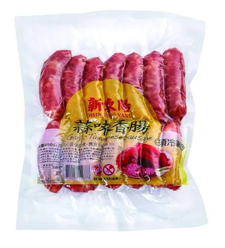 新東陽蒜味香腸450G 外包裝