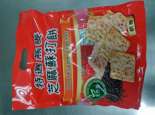 天然屋芝麻燕麥蘇打餅 外包裝