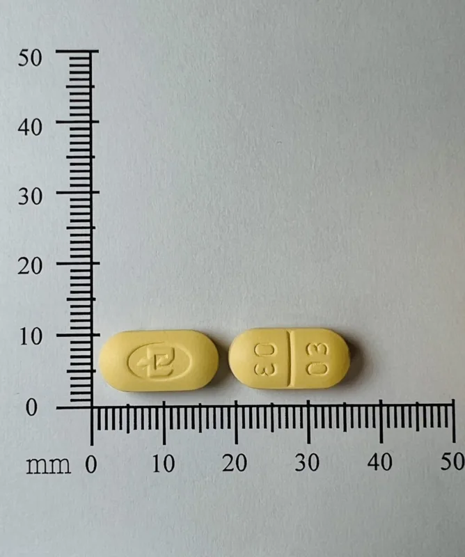 克醣美錠 5/500毫克外觀