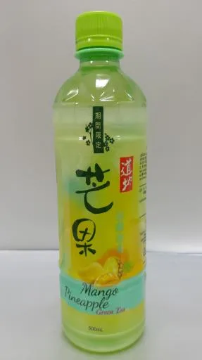 道地芒果菠蘿綠茶500mL 外包裝