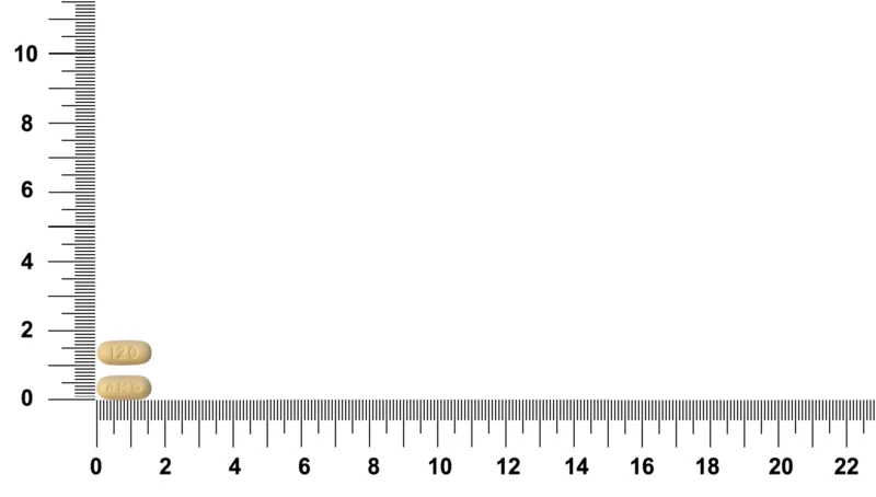 洛滿舒膜衣錠120毫克外觀