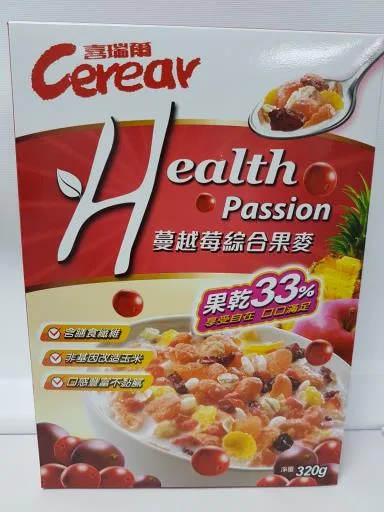 喜瑞爾蔓越莓綜合果麥 外包裝