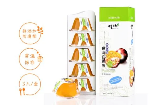 吃果籽鮮果汁果凍-百香果風味130g*5入 外包裝