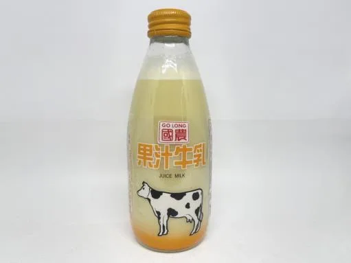 國農(玻)果汁牛乳240ml(保久乳飲品) 外包裝