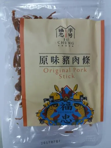 福忠字號原味豬肉條100g/包 外包裝