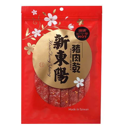 新東陽辣味豬肉乾包145g 外包裝