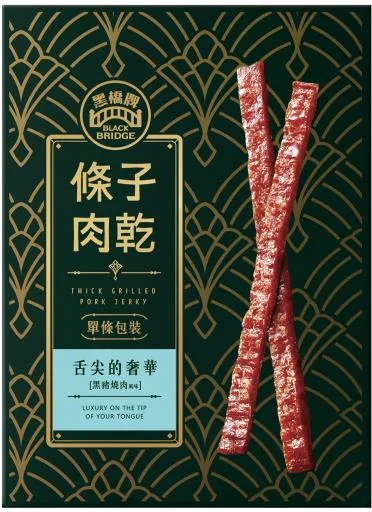 黑豬燒肉風味條子肉乾單條包裝－彩盒(零售) 外包裝