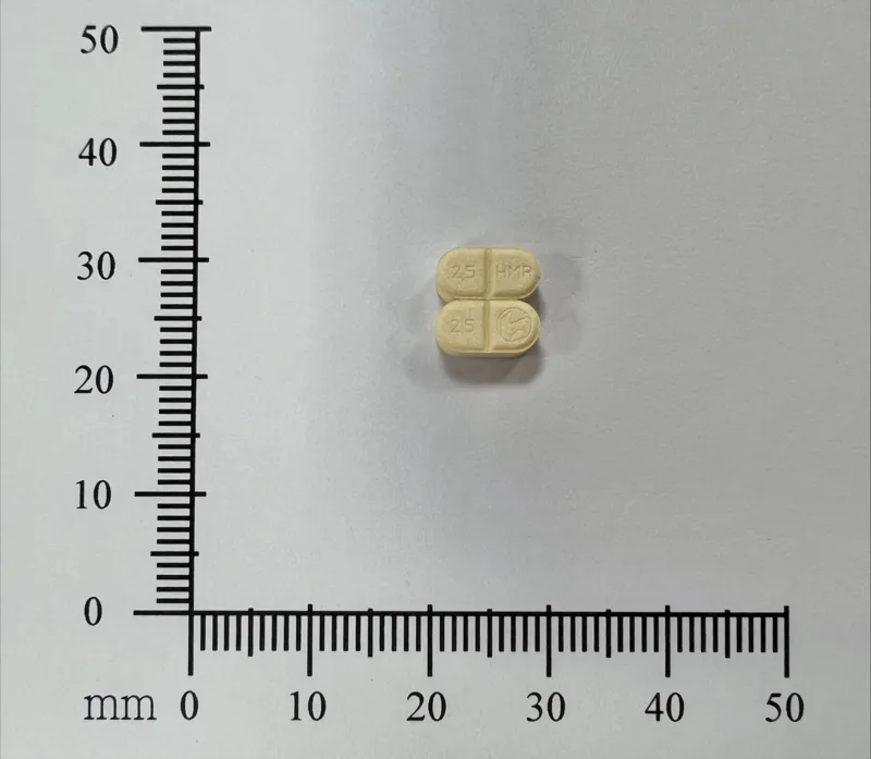 心達舒錠 2.5 毫克外觀