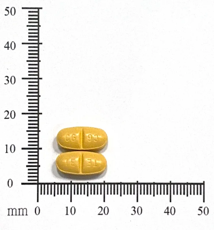 除癲達膜衣錠300毫克外觀