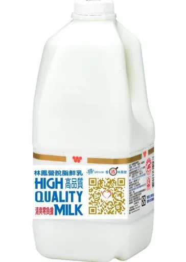 林鳳營脫脂鮮乳PE1/2G 外包裝
