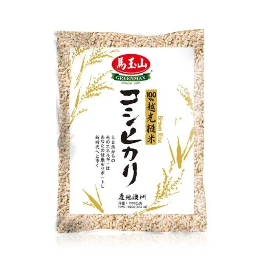 越光糙米1500g(包)(外銷專用) 外包裝