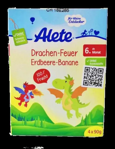 ALETE香蕉蘋果草莓果泥–飛行龍包裝 外包裝