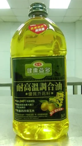 愛之味優質芥花籽耐高溫調合油PET3.0L-6入裝 外包裝