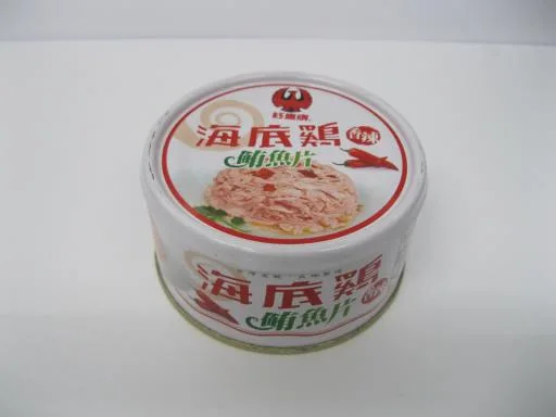 海底雞香辣鮪魚片 外包裝