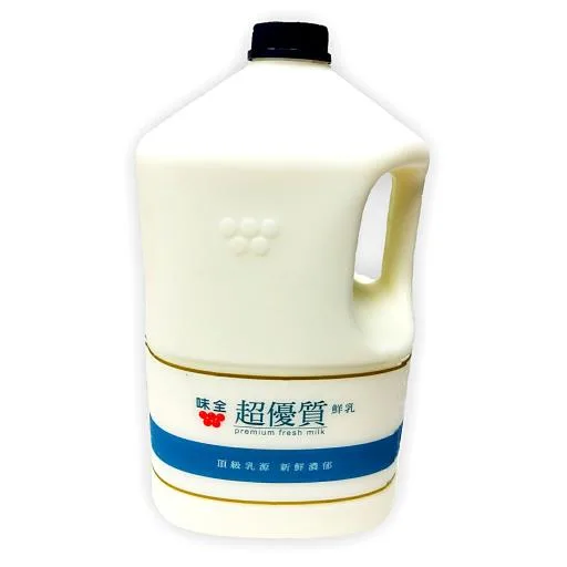 味全超優質鮮乳全脂1加崙 外包裝
