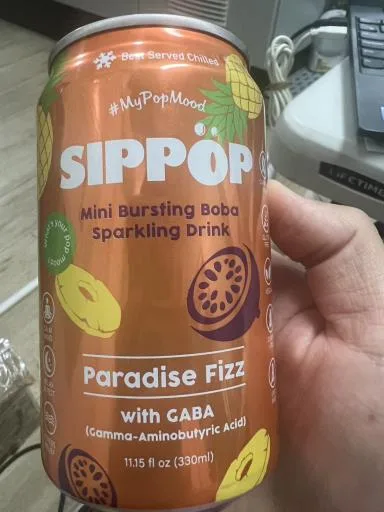 SIPPOP熱帶水果風味爆珠氣泡飲 外包裝