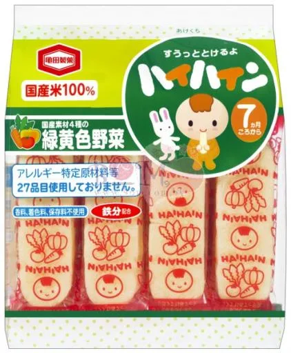 龜田嬰兒野菜米果 外包裝
