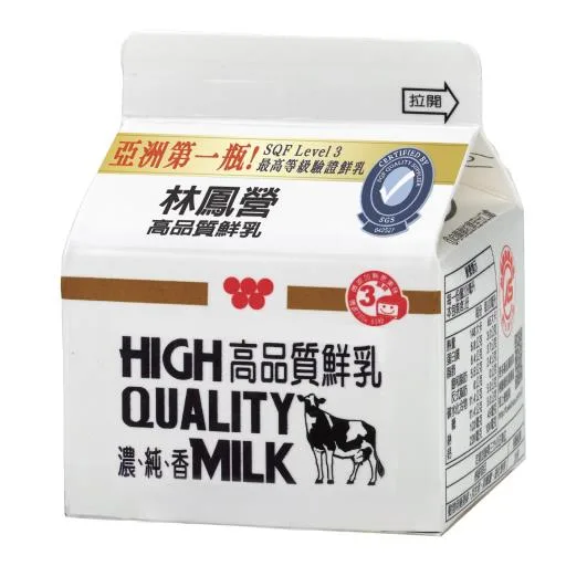 林鳳營鮮乳全脂PP236g 外包裝