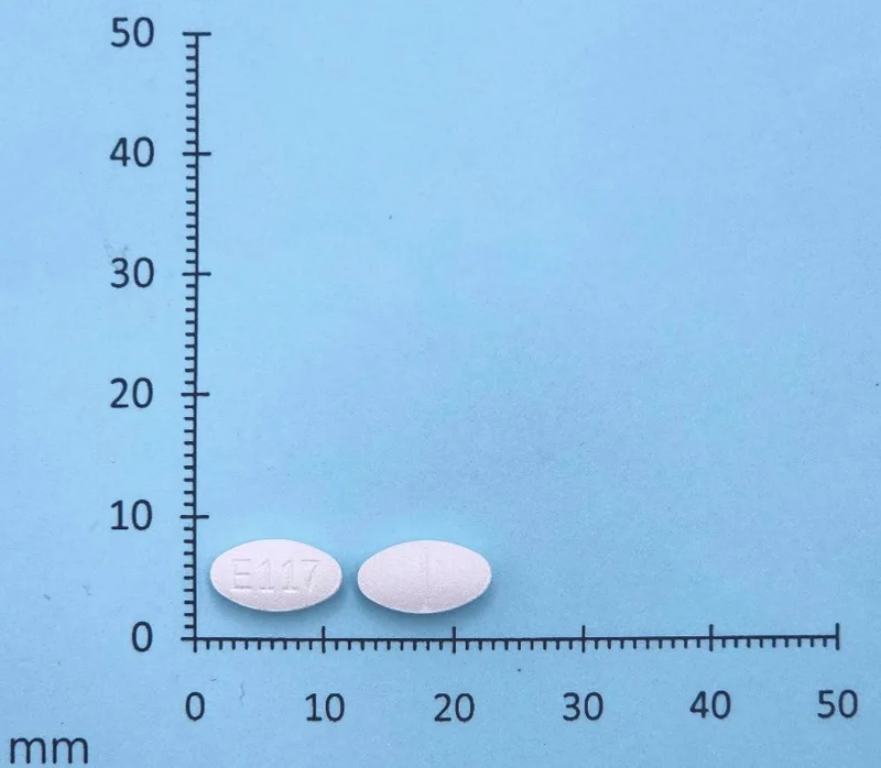 穩壓膜衣錠50毫克外觀