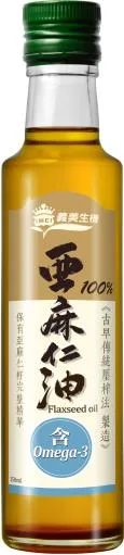 義美生機100%亞麻仁油 250ml 外包裝