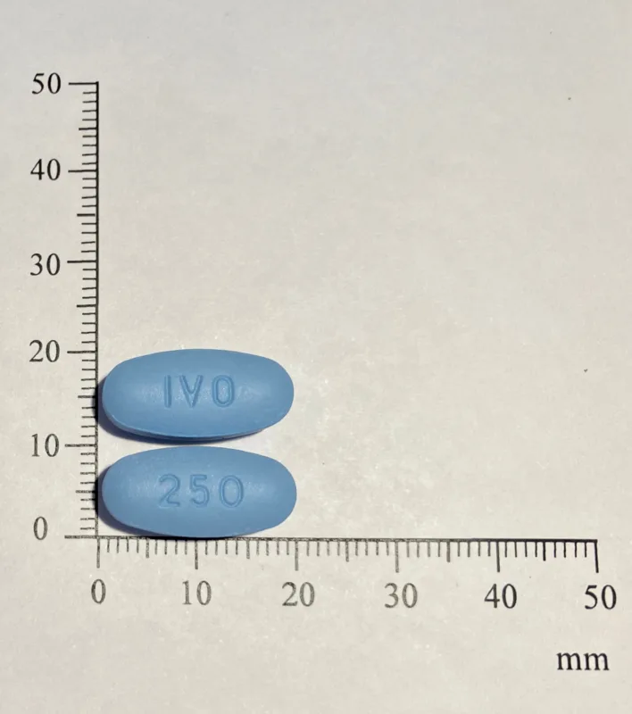 拓舒沃膜衣錠 250毫克外觀