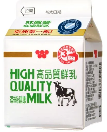 林鳳營鮮乳低脂PP350g 外包裝