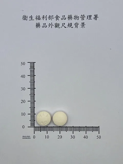 妥寧膜衣錠 40 毫克外觀