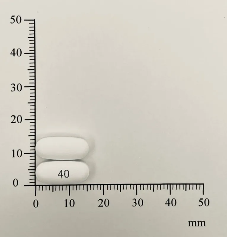瓦拉固膜衣錠40毫克外觀