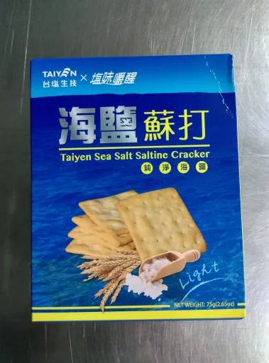 塩味嚼醒 海鹽蘇打餅-純淨海鹽 外包裝