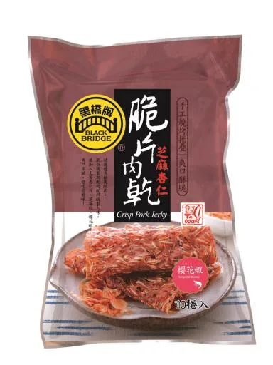 櫻花蝦杏仁芝麻脆片肉乾－彩色袋 外包裝