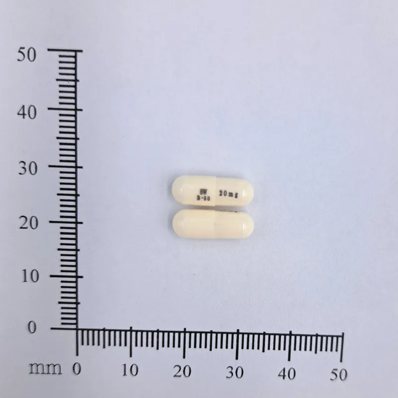 普憂寧膠囊20毫克外觀