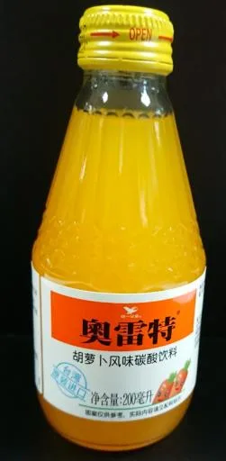 奧雷特胡萝卜碳酸飲料 外包裝