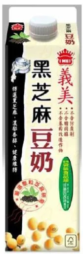 義美黑芝麻豆奶 946ml 外包裝