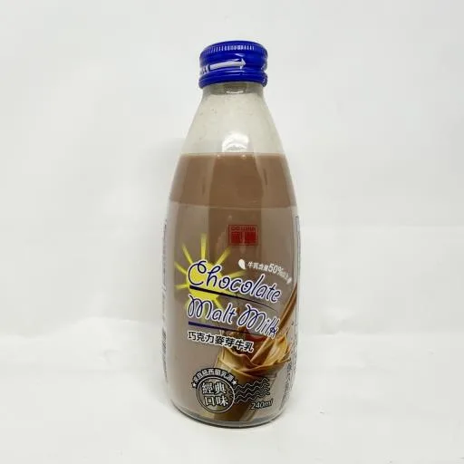 國農(玻)巧克力麥芽牛乳240ml(保久乳飲品) 外包裝