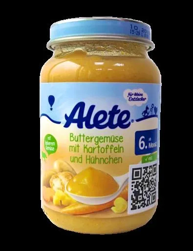 ALETE蔬菜馬鈴薯雞肉泥 外包裝