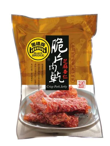 芝麻杏仁脆片肉乾－彩色袋 外包裝