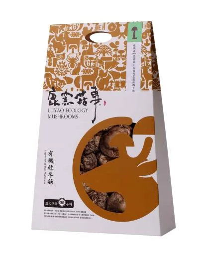 有機乾冬菇 (L)55g-三角盒 外包裝