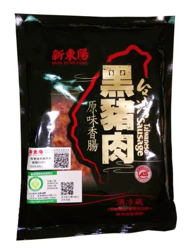 新東陽黑豬原味香腸540G外銷 外包裝