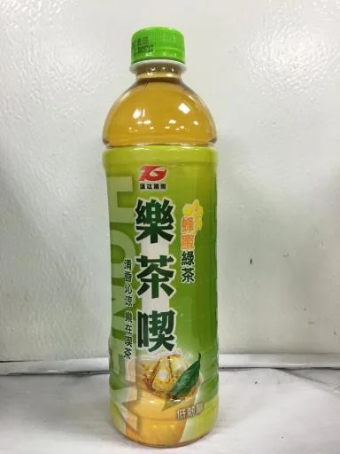 樂茶喫蜂蜜綠茶580ml 外包裝
