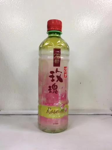 道地玫瑰蜂蜜綠茶500ml 外包裝