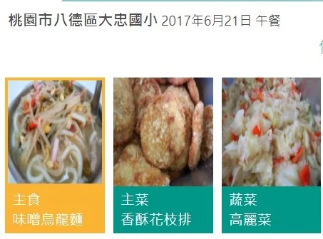 大忠國民小學午餐 外包裝