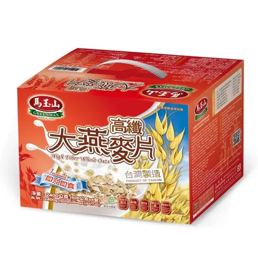 馬玉山高纖大燕麥片600g×4pcs(盒) 外包裝