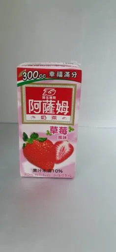 阿薩姆奶茶-草莓風味300ml 外包裝