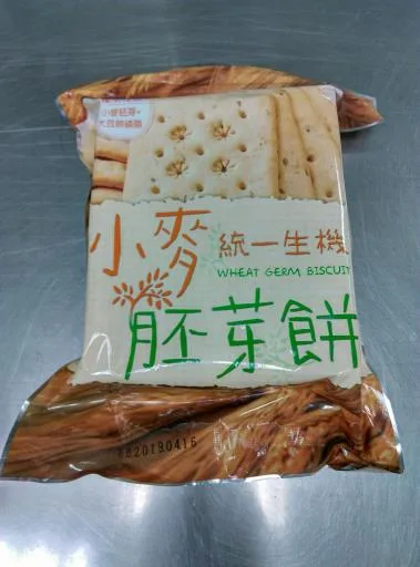 統一小麥胚芽餅 外包裝
