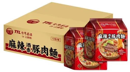 台酒麻辣酒香豚肉麵 外包裝