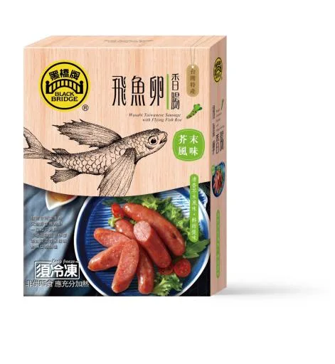 360g芥末飛魚卵香腸－真空盒 外包裝