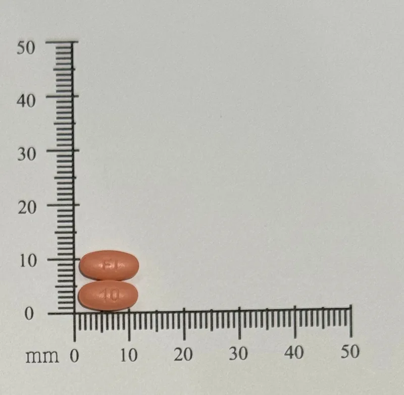 可申達10毫克膜衣錠外觀